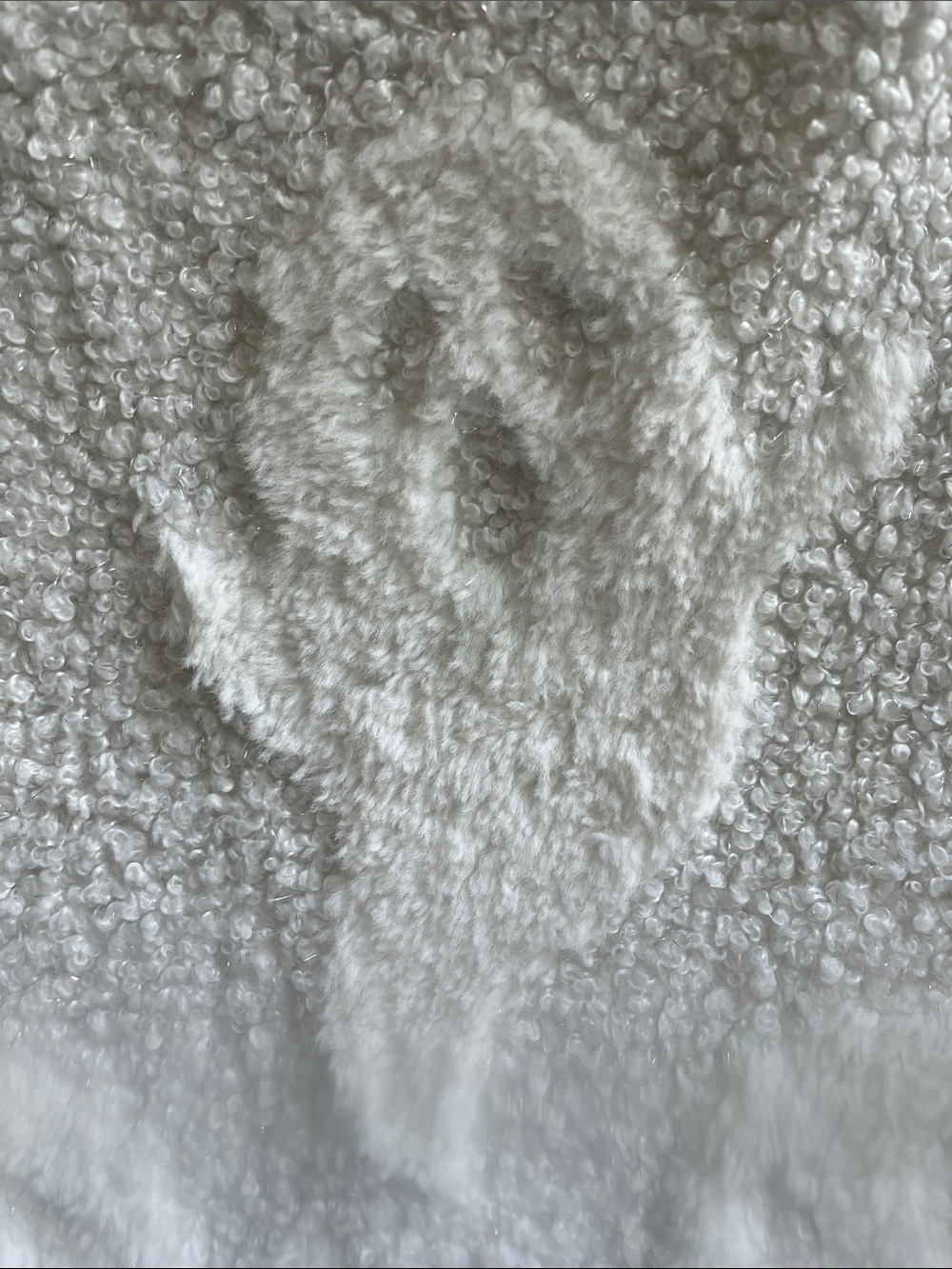 Rachel Zoe Soft Ivory Sherpa Throw Blanket